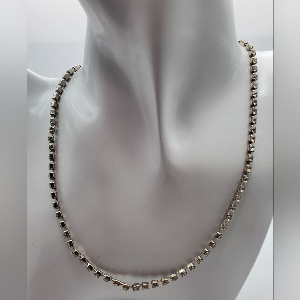 Princess cut‎ Diana necklace estate Jewelry piece N1719